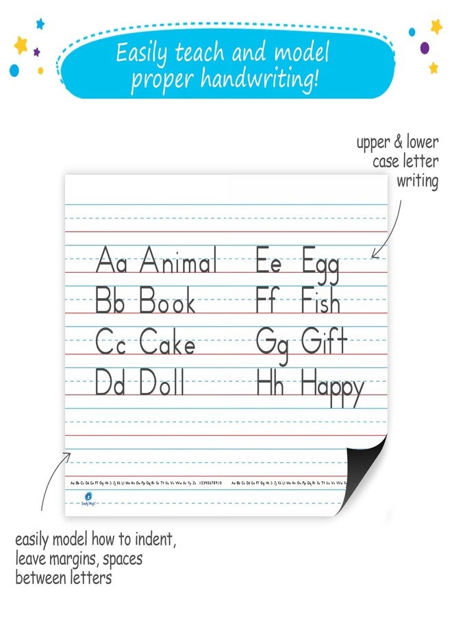 Simply magic Extra Large Magnetic Handwriting Paper - 23'x18', Jumbo Magnetic Notebook Paper for Whiteboard, Giant Magnet Lined Papers for Classroom, Giant Lined Dry Erase Chart - Simply Magic - Image 5